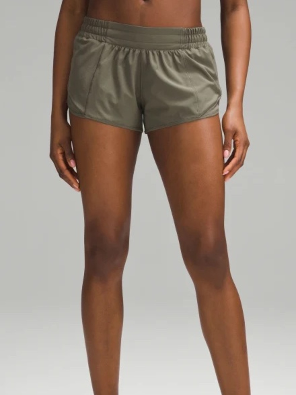 Lululemon Army Green Hotty Hot 2.5 in Shorts